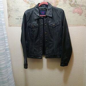 Roper Black Leather Jacket